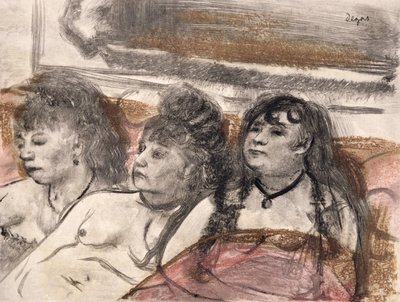 モーリスポタン、1933年に彫刻されたガイドモーパッサン（1850-93）の「ラメゾンテリエ」のイラスト 作： Edgar Degas